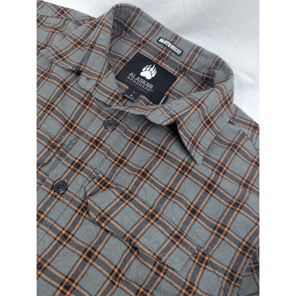Duluth Trading Alaskan Hardgear Shirt Mens XL Heavy Untucked Inser Design Plaid